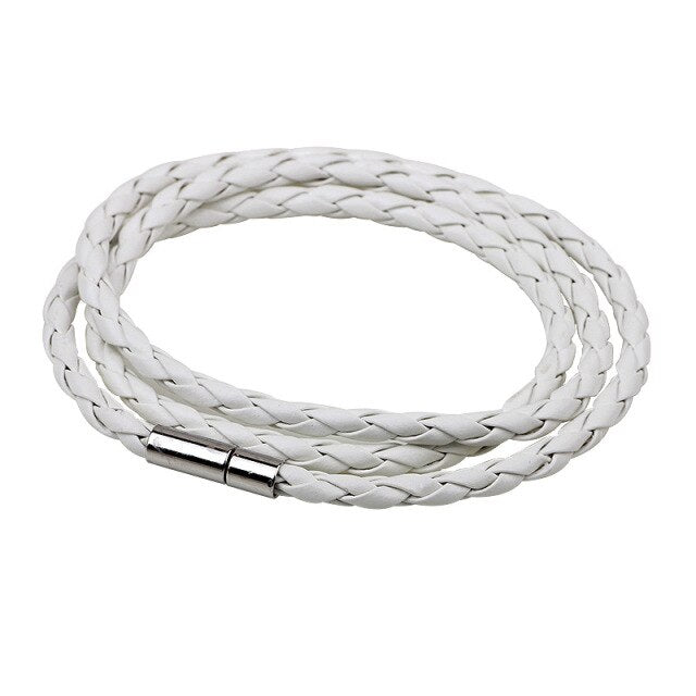 Colorful Fashion PU Braided Leather Bracelet