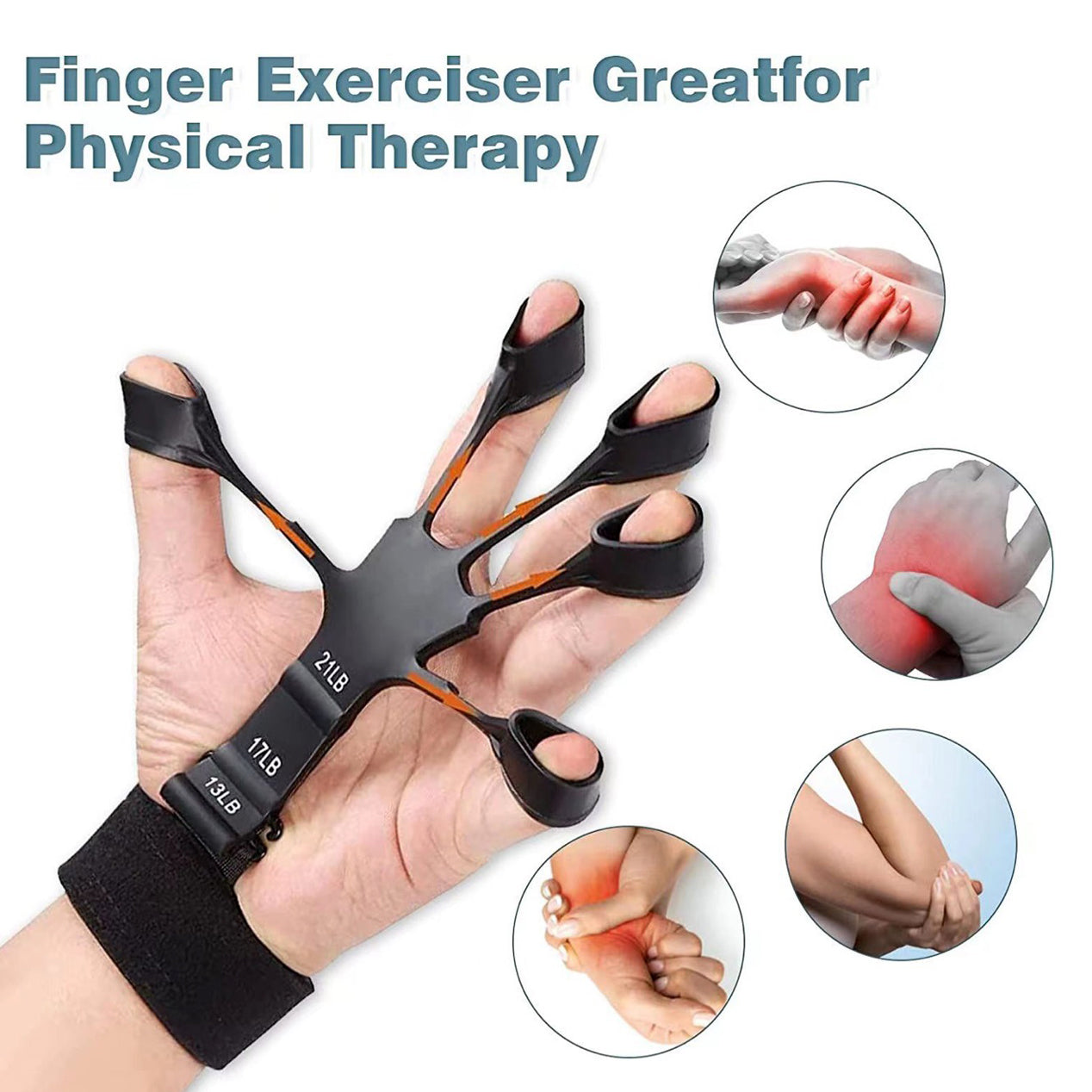 Silicone Grip Device Finger Exercise Stretcher Finger Gripper Strength Aretass